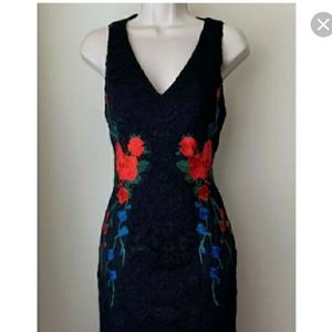 Nicole Miller NY Embroidered Sheath Dress